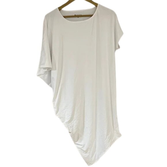 Athleta Tops - Athleta White Asymmetrical Tunic Stretch Top Minimalist Athleisure